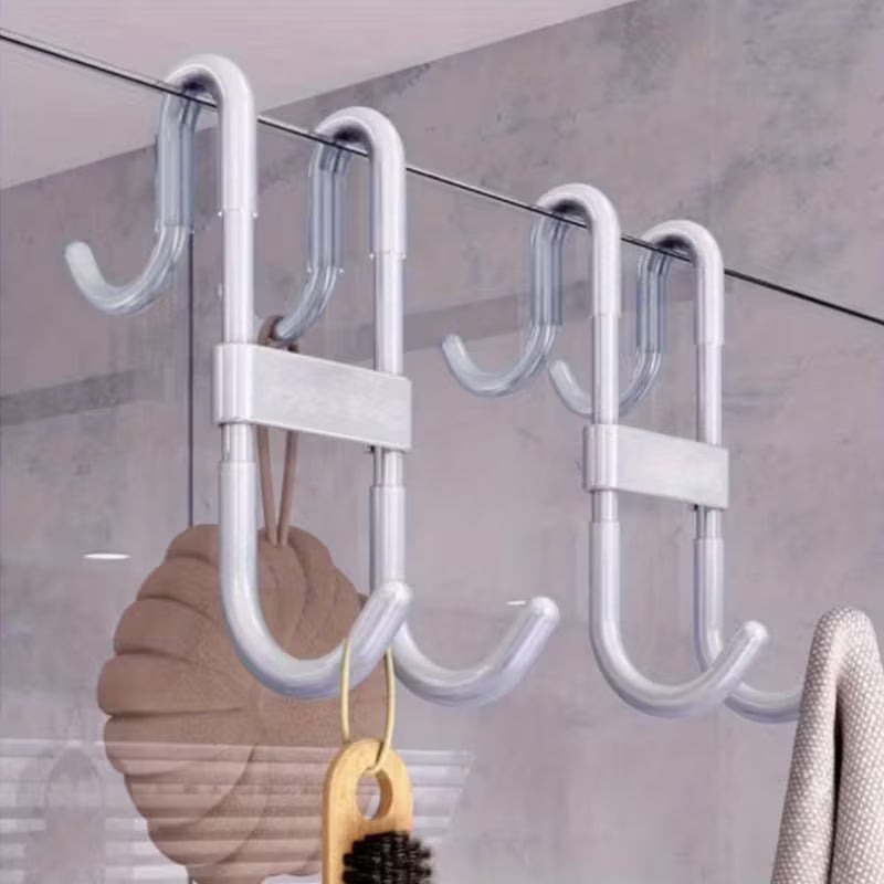Rust-Resistant Door-Mount Shower Hook